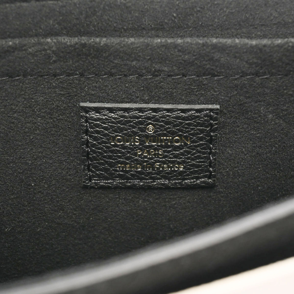 Louis Vuitton Bag Shoulder Noir Lock Me Calf Black Tender Leather Grained - Picture 10 of 11